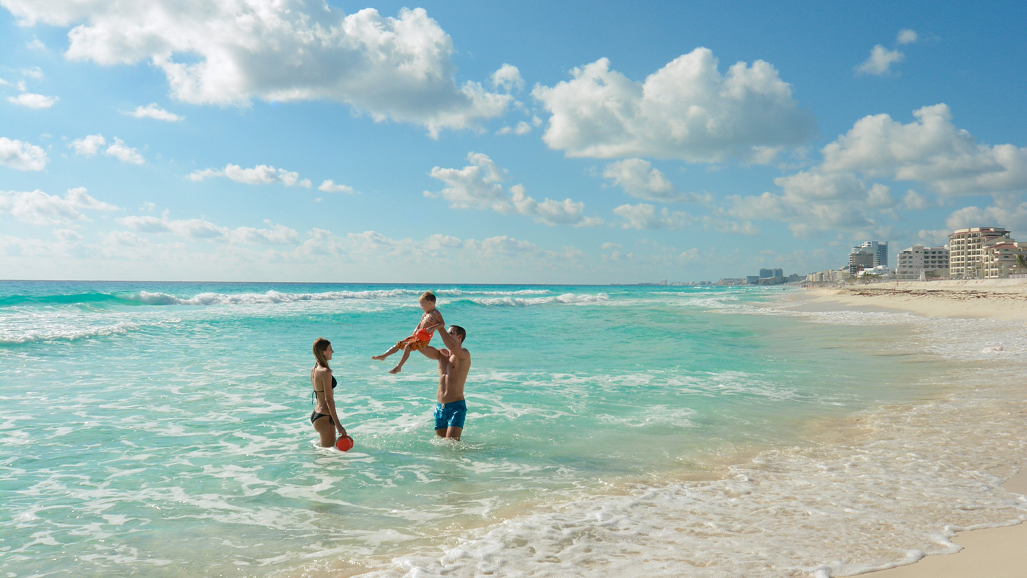 Family Beach Sunset Royal Beach Cancun